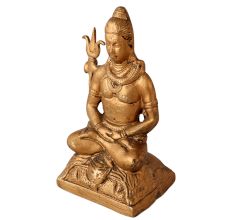 Brass Statue Of Lord Shiva In Meditation