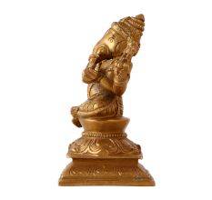 Handmade Brass Statue Of Sitting Lord Ganesha