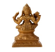 Handmade Brass Statue Of Sitting Lord Ganesha