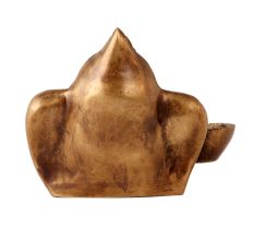 Brass Statue Of Ganesha With Diya One One SIde