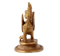 Brass Kamdhenu Cow With Her Calf Indian Figurine