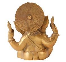 Lord Ganesha Brass Statue Deco Work