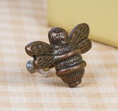 Antique Iron Bee Cabinet Knobs