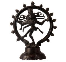 Elegant Black Brass Nataraja Statue