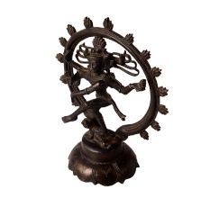 Elegant Black Brass Nataraja Statue