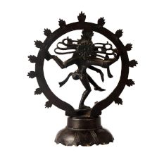 Elegant Black Brass Nataraja Statue