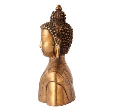 Brass Buddha Bust Statue for Decor