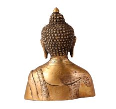 Brass Buddha Bust Statue for Decor