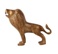 Brass Lion Statue for Home Decoration