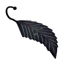 Antique Green Brass Leaf Key Hooks For Wall