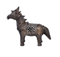 Brass Dhokra Horse Statue From Orissa