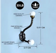 Solid White Ceramic Iron Coat Hanger