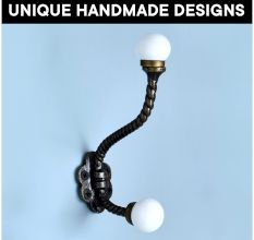 Solid White Ceramic Iron Coat Hanger