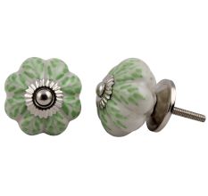 Old Lime Green Dresser Knob