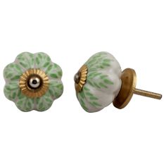 Old Lime Green Dresser Knob