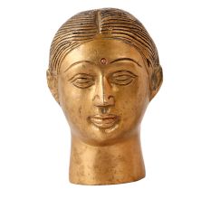 Brass Parvati Head God Statue