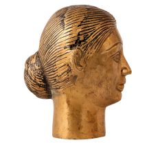 Brass Parvati Head God Statue