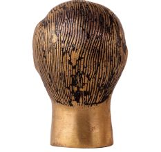 Brass Statue Man Tribal Face