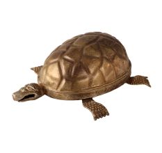 Carved Brass Tortoise Statue