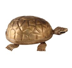 Carved Brass Tortoise Statue