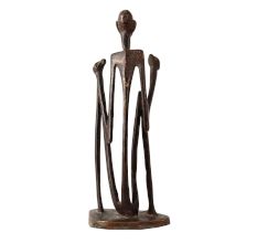 Brass Elongated Old African man Statue