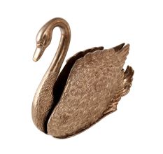 Old Brass Swan Planter