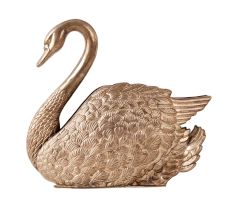 Old Brass Swan Planter