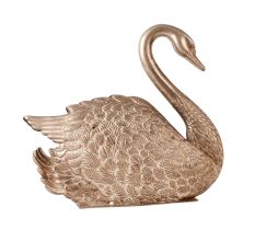 Old Brass Swan Planter
