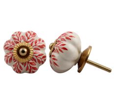 Red Leaf Dresser Knob