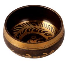 Tibetan Singing Bowl Engraved with Om Symbol