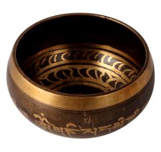 Buddhist Singing Bowl Engraved with Om Symbol