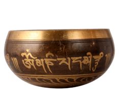 Buddhist Singing Bowl Engraved with Om Symbol