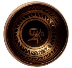 Buddhist Singing Bowl Engraved with Om Symbol