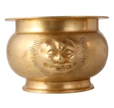Glossy Golden Vintage Holy Water Pot
