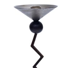 Zig Zag Brass Twist Candle Holder 
