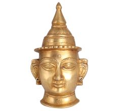 Golden Big Plate of Goddess Parvati Head