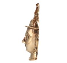 Shiny Brass Big Plate of Goddess Parvati Head