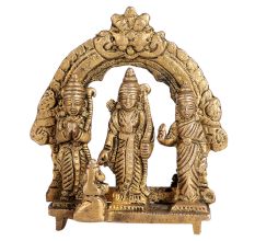 Brass Ram Darbar Statue with Prabhavali