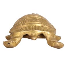 Brass Tortoise Engraved with Vastu Yantra