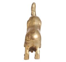 Brass Male and Female Elephant Meeting Statue