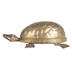 Engraved Brass Turtle Statue For Good Luck