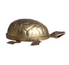 Engraved Brass Turtle Statue For Good Luck
