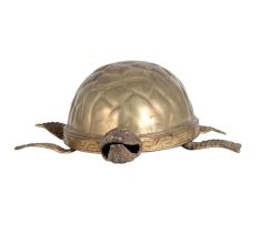 Engraved Brass Turtle Statue For Good Luck