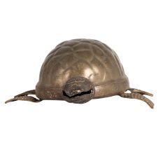Embellished Brass Turtle Figurine For Decor
