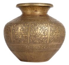 Indian Traditional Brass Lota in Gujarat Art