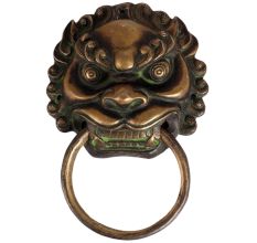 Handmade Vintage Lion Door Knocker in Chinese Art