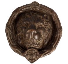 Vintage Lion Door Knocker in English Art