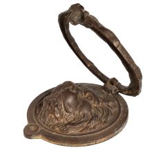 Vintage Lion Door Knocker in English Art