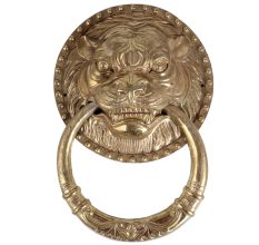 Handmade Brass Lion Towel Hanger in Chinese Art