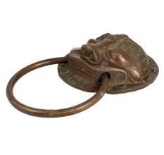 Large Lion Head Towel Hanger made of Brass